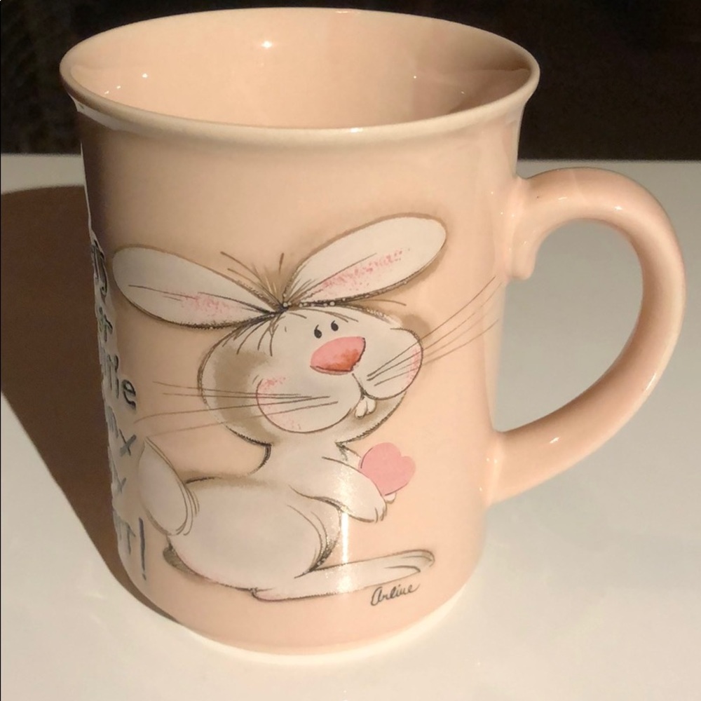 bunny mug makes a great gift pink mug cup rabbit